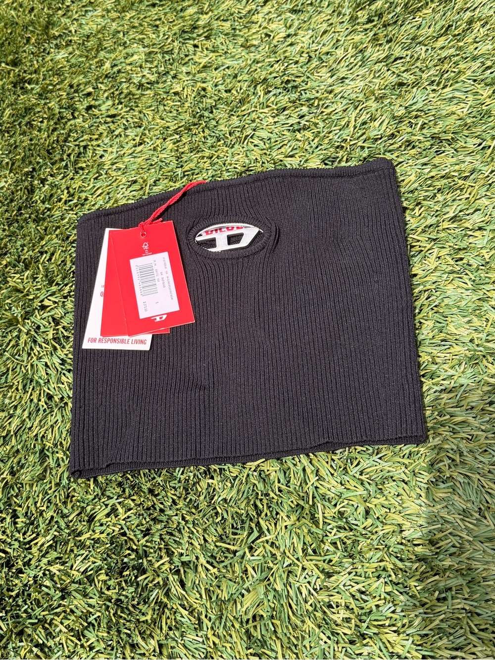 Diesel Black Knit Tube Too with Logo